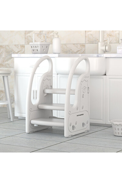 Eazy Kids 3 Step Stool - Grey