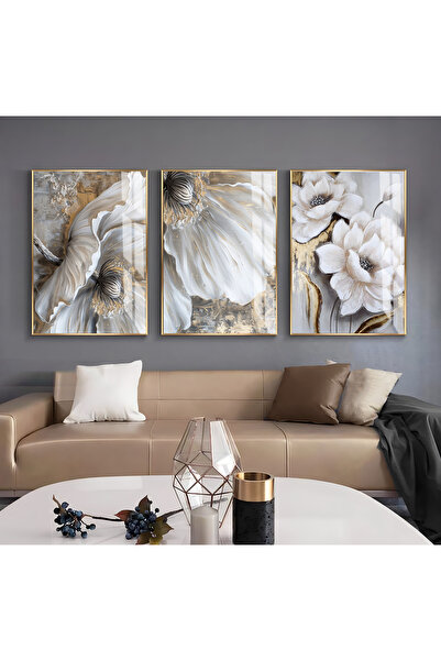 Harika bir ev Hari̇kabi̇rev | Goldgrey-Cream Flower Detail Combination 02 | F...