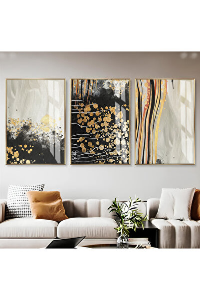 Harika bir ev Hari̇kabi̇rev | Gold-Black Abstract Brush Impact Combination | ...