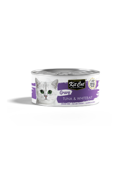 Kit Cat طعام القطط الرطب بنكهة التونة والسمك الأبيض - 70 جرام
