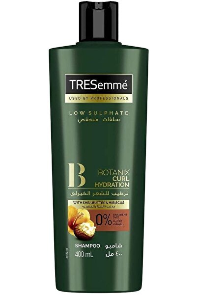TRESemmé شامبو بوتانيكس الطبيعي لترطيب الشعر المجعد بزبدة الشيا والكركديه من تريسمي، 400 مل