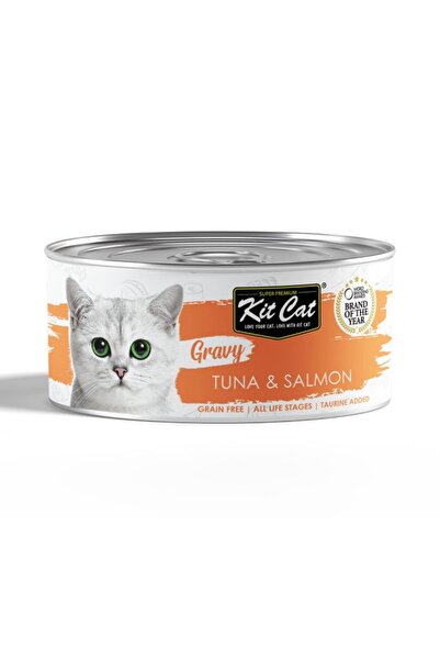 Kit Cat طعام القطط الرطب بنكهة التونة والسلمون - 70 جرام