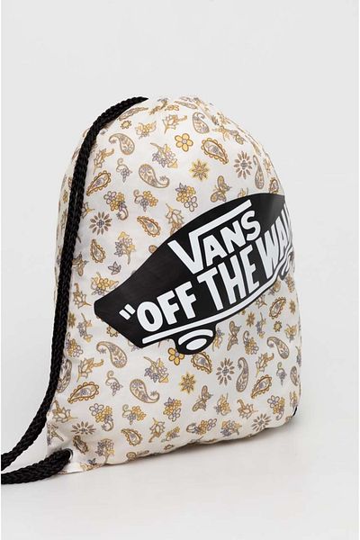 Vans Béžový vak so sťahovacou šnúrkou Vans Wm Benched Bag Black/white