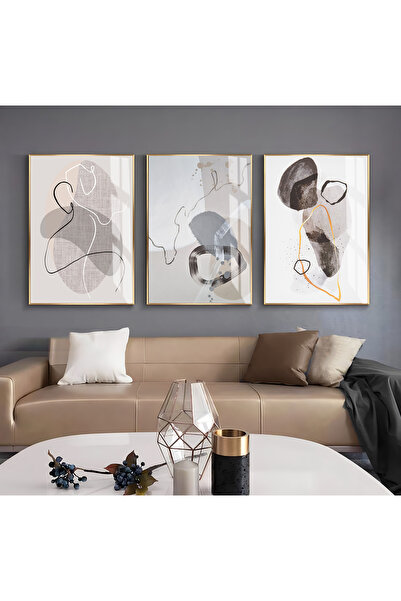 Harika bir ev Hari̇kabi̇rev | Soft Beige-Grey-Cream Abstract Patterns Combina...