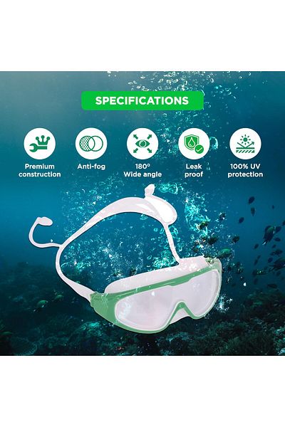 Endless Premium Swimming Goggle with Anti-Fog & UV Protection | Green | Silicon, PU | More Visibility
