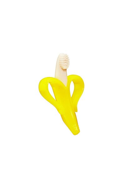 Eazy Kids Baby Banana Toothbrush and Teether - Yellow