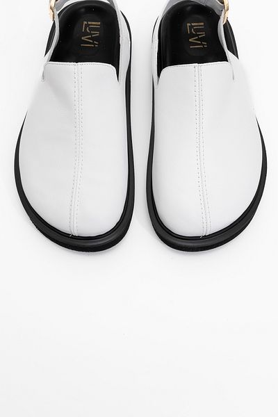 LuviShoes Dámské sandály z pravé kůže LABY White Skin