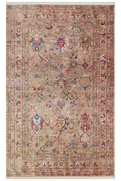 Venice Halı Antique 08 Bej Kolay Kullanımlı Kaymaz Yıkanabilir Klasik Halı