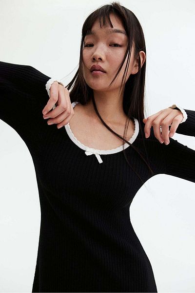 H&M Rib-knit bodycon dress