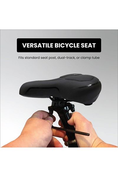 Endless Wide Cycle Seat With Reflective Strip | Pu Material | Shock Absorbing | Universal