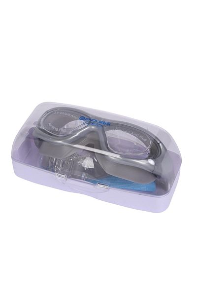 Endless Stylish Swimming Goggle with Anti-Fog & UV Protection | Silver | Silicon, PU | Leak Proof | One Size