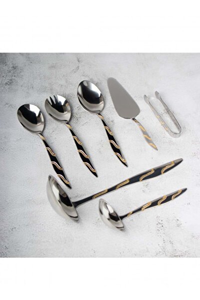 HIC 84 Pieces Gold Plated Stainless Steel Spoons and Forks Set