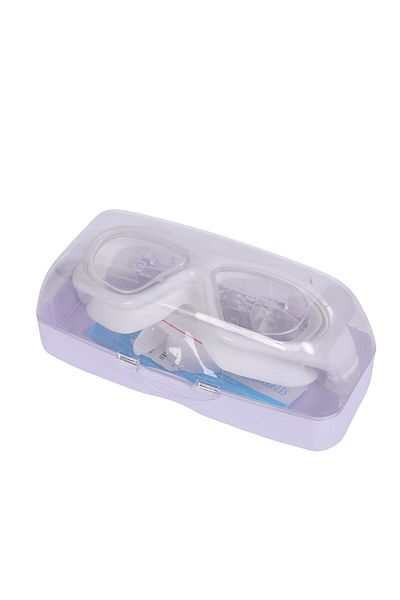 Endless Stylish Swimming Goggle with Anti-Fog & UV Protection | White | Silicon, PU | Leak Proof | One Size