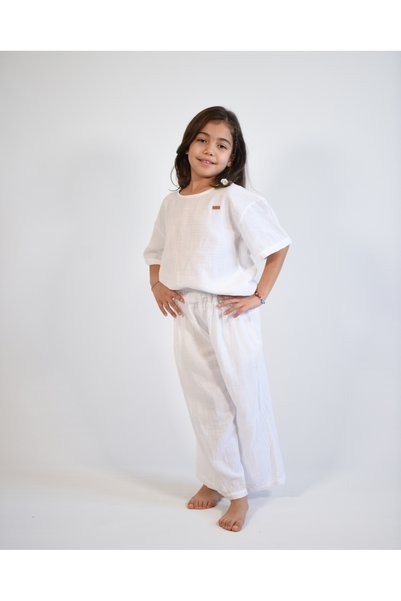I.ZOYA Oversize Muslin T-Shirt and Pants Set (2-8 Years Old)