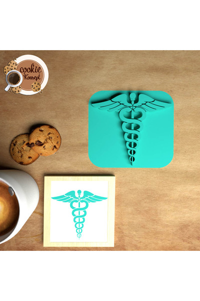 CookieKonsept قالب كوكي مطبوع عليه شعار الطب - ختم