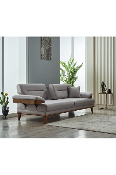 KUMSSHOP Oturma ve Salon için Açılır kapanır fonksiyonel ahşap gürgen kasa süngerli Oturma Koltuk Takımı