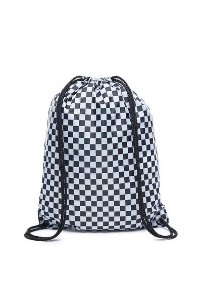 Vans Vzorovaný čiernobiely vak so sťahovacou šnúrkou Vans Benched Bag Black/White
