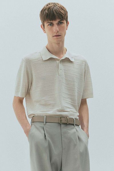 H&M Regular Fit Fine-knit polo shirt