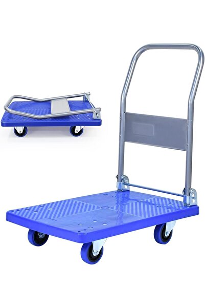 ALMUFARREJ عربة تحميل قابلة للطي شديدة التحمل، إطارات مقاومة للثقب، سعة تحميل...