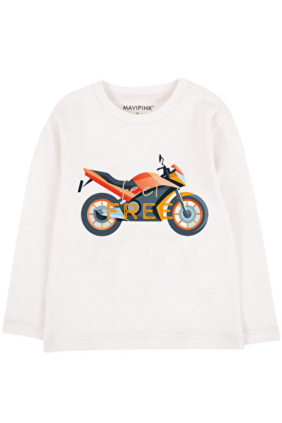 Mavipink Dječja motociklistička majica sa dugim rukavima od 100% pamuka