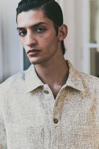 H&M Regular Fit Tweed shirt