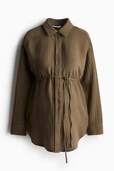 H&M MAMA Before & After Muslin shirt