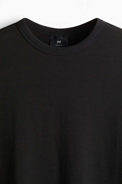 H&M Regular Fit Waffled T-shirt