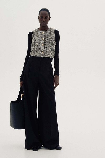 H&M Bouclé Jersey Waistcoat