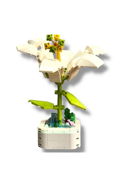 DOSTOYS 142 Piece Lily Flower Building Kit - Realistic and Decorative Building Toy