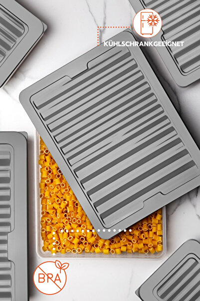 Ginza Maison 4DÍLNÁ 2400 ML CHLADNIČKA SKLADOVÁNÍ, FRESH KRABIČKA ŠEDÁ