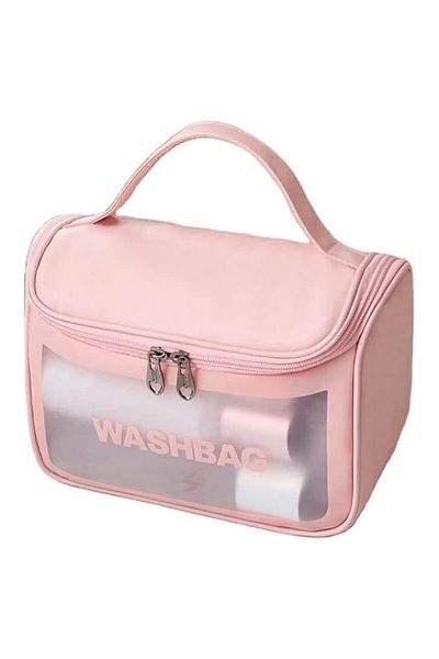 Others ECARLA Geanta pentru cosmetice extensibila WASHBAG Pink - Geanta pentru cosmetice extensibila WASHBAG Pink