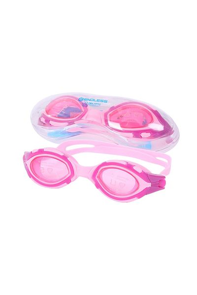 Endless Swimming Goggle With Anti-Fog & UV Protection | Leak Proof | Pink | Free Size | Silicon, Rubber