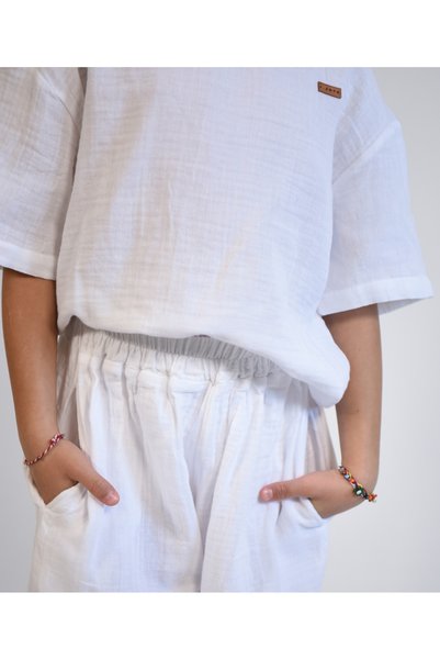 I.ZOYA Oversize Muslin T-Shirt and Pants Set (2-8 Years Old)