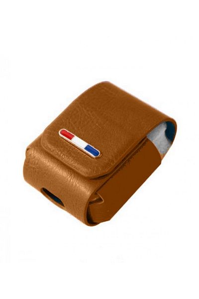 Generic Leather AirPods Protective Case Cover with Safety Ring BrownCoverUnbrand