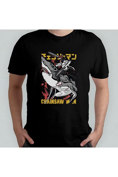 Pixxa Μπλουζάκι Chainsaw Man Crew Neck 100% βαμβακερό - Μοντέλο 10