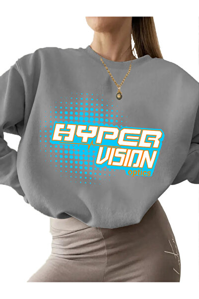 DogFish Hanorac unisex gri Hypervision pentru bărbați și femei - 3 fire, gule...