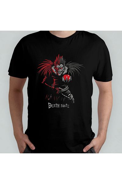 Pixxa Death Note Anime Manga - Μπλουζάκι από 100% βαμβακερό λαιμόκοψη μοντέλο 3