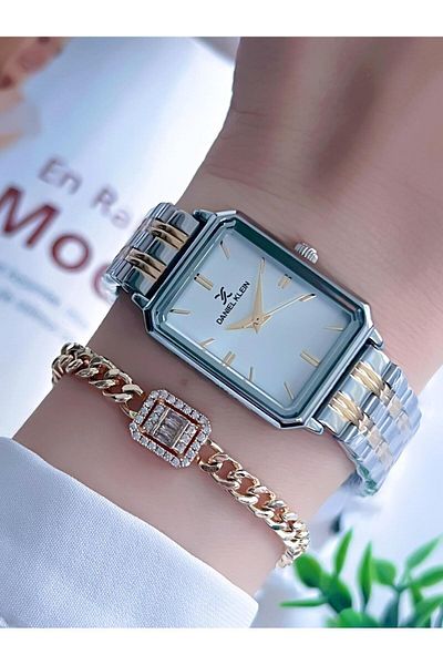 Daniel Klein Retro Vintage Corner Model Steel Band 3 Atm Water Resistant Women Wristwatch Bracelet