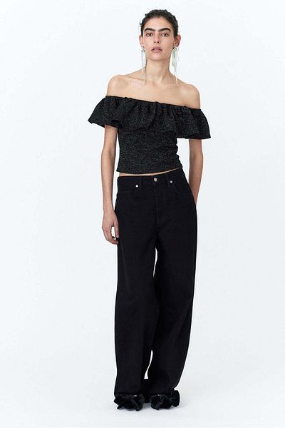 H&M Glittery off-the-shoulder top