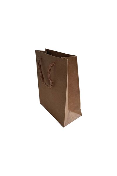 heppack Kraft Bag with Rope Handle 15X18X7 cm Gift Bag (Pack of 25)