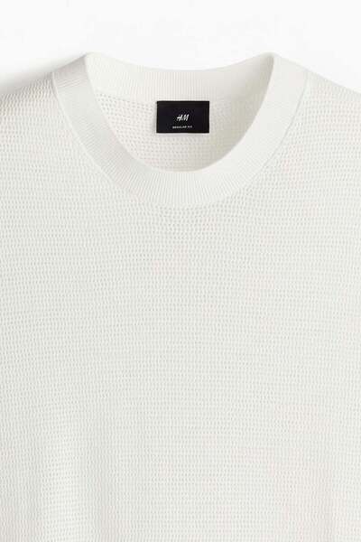 H&M Regular Fit Hole-knit T-shirt