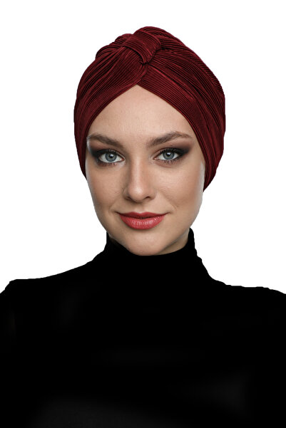 fidan bone Turban instantanee pentru hijab, căptușit cu bandă cu pliuri încru...