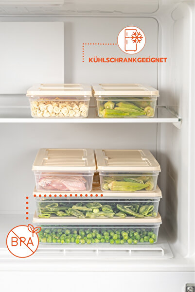 Ginza Maison 4DÍLNÁ 2400 ML CHLADNIČKA SKLADOVÁNÍ, FRESH BOX KRÉM