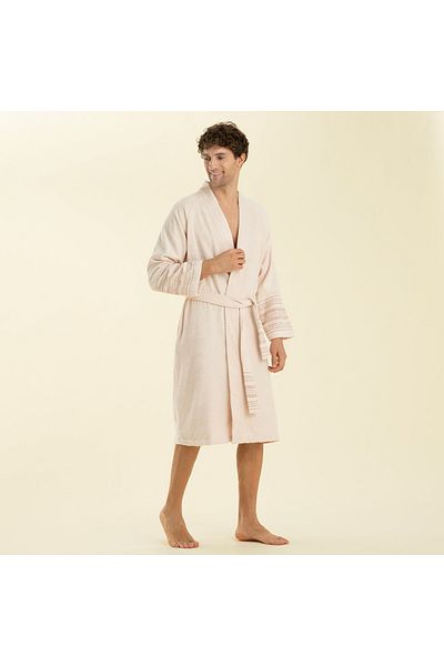 Chakra Derin Bamboo Unisex Bathrobe Powder