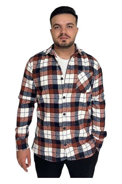 PİERLES Мъжка стандартна риза с дълъг ръкав Lumberjack