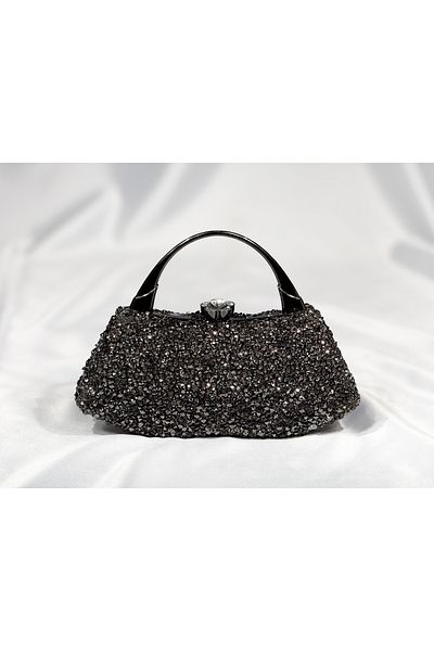 Store Black Stone Silver Handled Evening Dress Bag