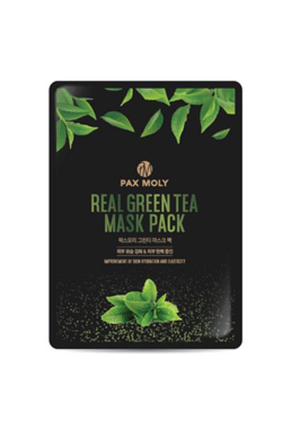 Pax Moly Pax Moly Real Green Tea Mask Pack 25 ml - Zklidňující plátěná maska ​​s extraktem ze zeleného čaje