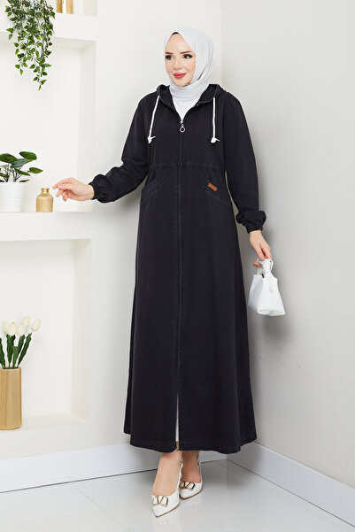 Pamuk Butik Kadın Gizli Fermuarlı Cepli Kot Kap