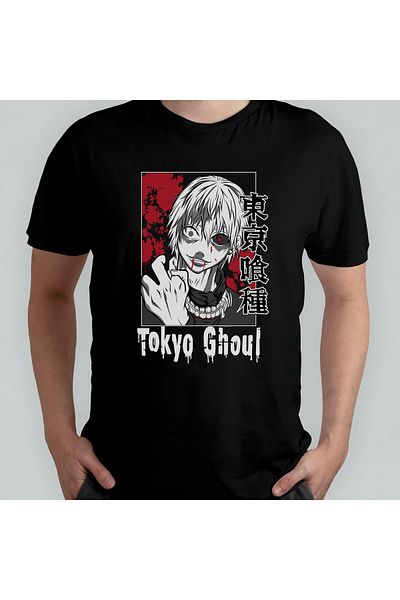 Pixxa Μπλουζάκι Tokyo Ghoul Crew Neck 100% βαμβακερό - Μοντέλο 1