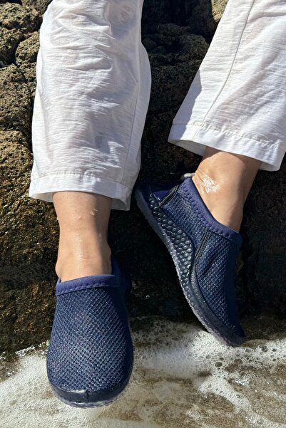 İmerShoes Unisex Yetişkin Lacivert Deniz Ayakkabısı Kaymaz Taban Çok Amaçlı Şık Havuz Plaj Rafting Patiği 521